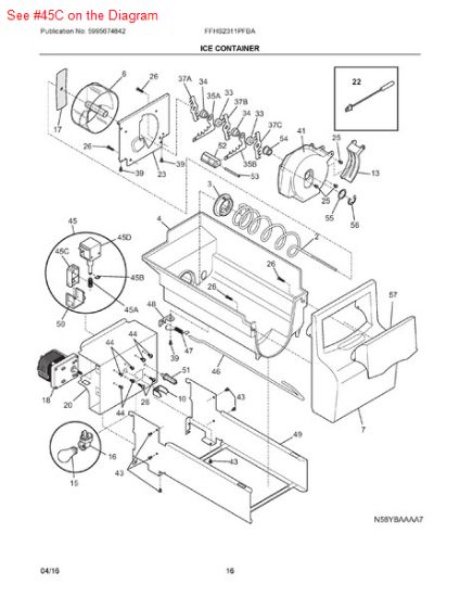 Picture of Frigidaire ACTUATOR-SOLENOID - Part# 241676101