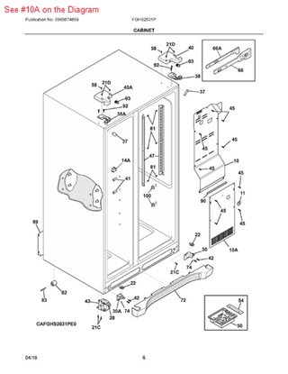 Picture of Frigidaire COVER-EVAP COIL - Part# 241719711