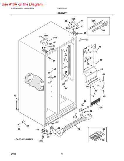 Picture of Frigidaire COVER-EVAP COIL - Part# 241719711