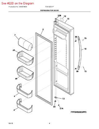Picture of Frigidaire BEARING - Part# 241760403