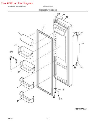Picture of Frigidaire BEARING - Part# 241760404