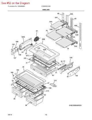 Picture of Frigidaire SLIDE-CRISPER COVER - Part# 241769001