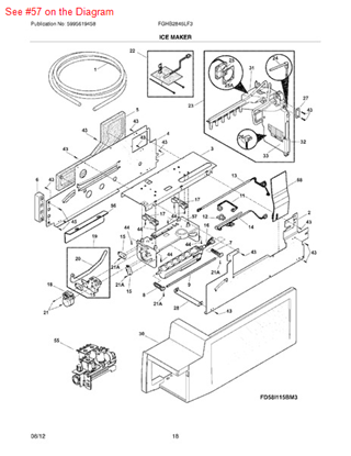 Picture of Frigidaire BRACKET - Part# 241816901