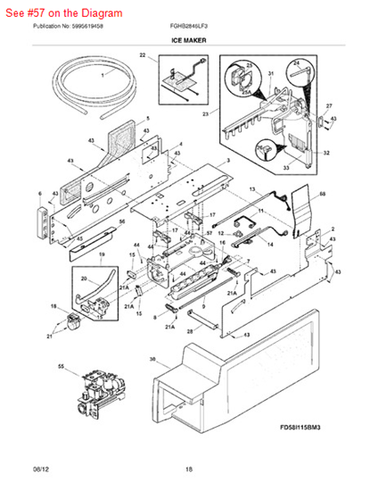 Picture of Frigidaire BRACKET - Part# 241816901