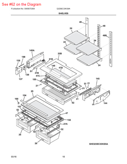 Picture of Frigidaire PAN-DELI - Part# 241827206