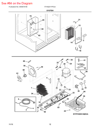 Picture of Frigidaire TUBE-DRAIN - Part# 241830905