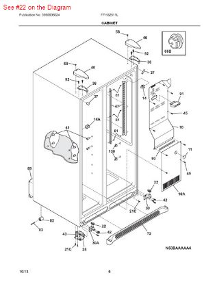 Picture of Frigidaire PLATE-DOOR CLOSER - Part# 241856501