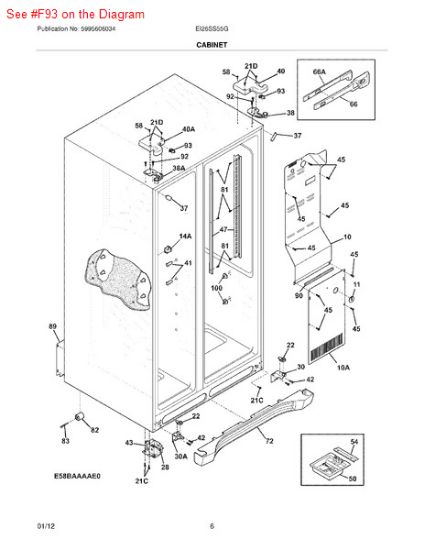 Picture of Frigidaire SWITCH-LIGHT - Part# 241911701