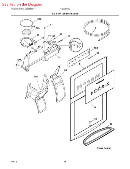 Picture of Frigidaire DRIP TRAY - Part# 241947001