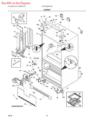 Picture of Frigidaire CLIP - Part# 241949502