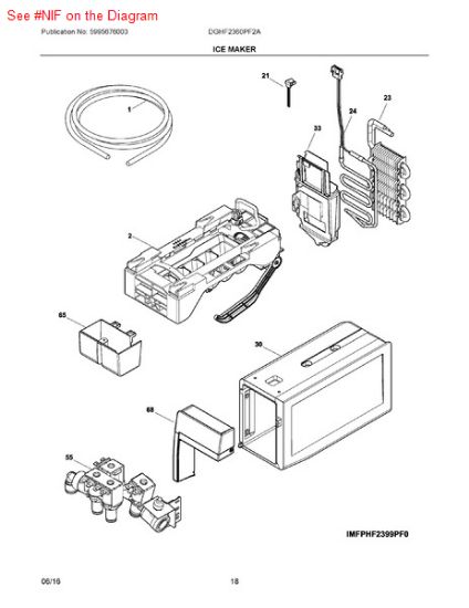 Picture of Frigidaire TUBE-WATER - Part# 242082106