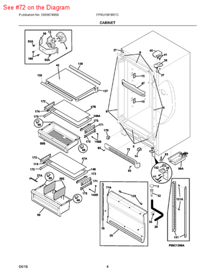 Picture of Frigidaire GRILLE/KICKPLATE - Part# 297036904
