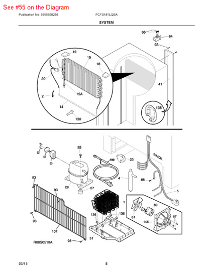 Picture of Frigidaire CAPACITOR RUN - Part# 297286810