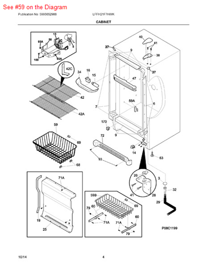 Picture of Frigidaire BASKET - Part# 297343500