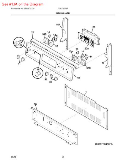 Picture of Frigidaire SWITCH - Part# 316095503