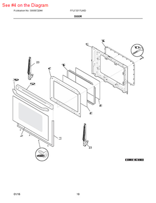 Picture of Frigidaire GLASS - Part# 316202818