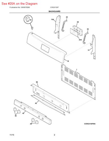 Picture of Frigidaire Electrolux Kelvinator Westinghouse Tappan O'keefe and Merritt Sears Kenmore Stove Range Oven CONTROL BOARD OVERLAY - Part# 316220701