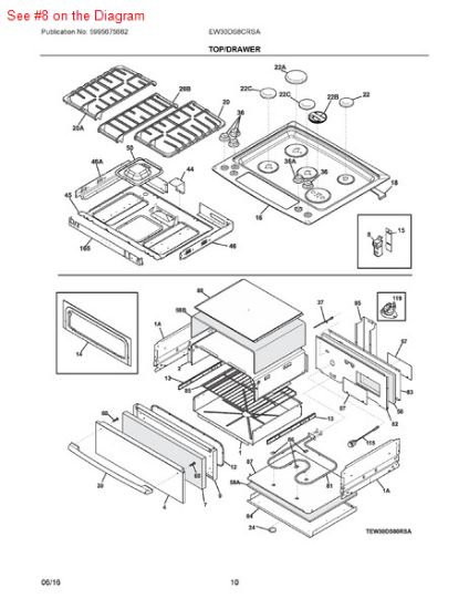 Picture of Frigidaire Electrolux Kelvinator Westinghouse Tappan O'keefe and Merritt Sears Kenmore Oven Stove Range Cook Top SPARK MODULE - Part# 316262404
