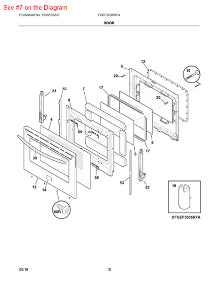 Picture of Frigidaire INSULATION - Part# 316405600