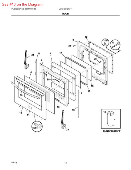 Picture of Frigidaire PANEL - Part# 316407823