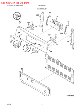Picture of Frigidaire OVERLAY - Part# 316419101