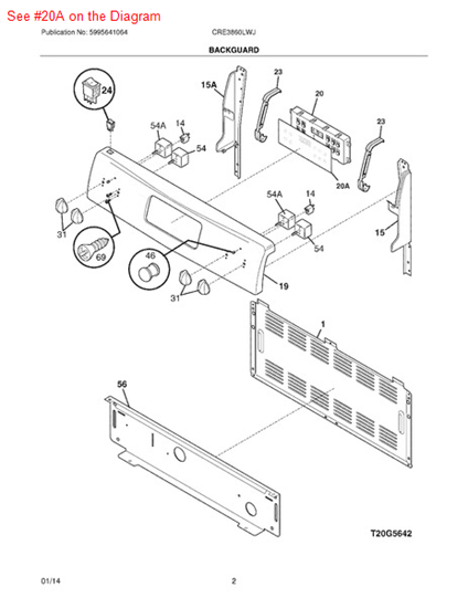 Picture of Frigidaire OVERLAY - Part# 316419101