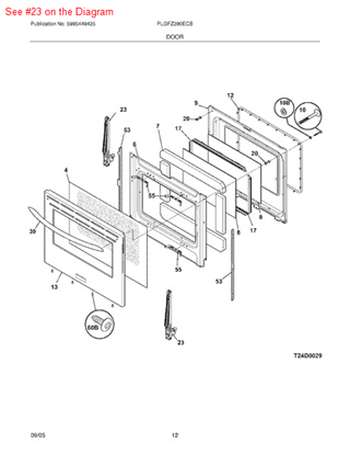 Picture of Frigidaire HINGE - Part# 316437702