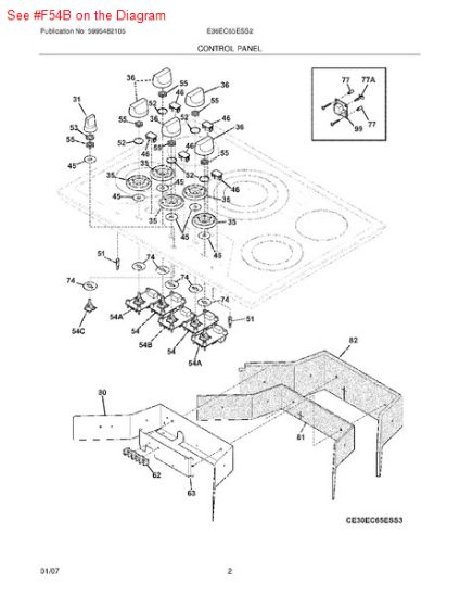Picture of Frigidaire CONTROL - Part# 316441832