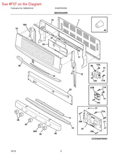 Picture of Frigidaire BOARD - Part# 316443921