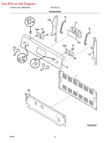 Picture of Frigidaire PANEL-BKGD - Part# 316456503