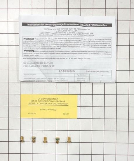 Picture of Frigidaire LP CONVERSION KIT - Part# 316467202