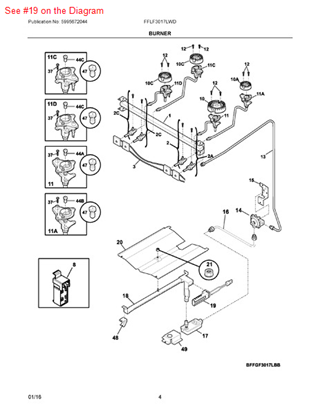 Picture of Frigidaire IGNITOR - Part# 316489408