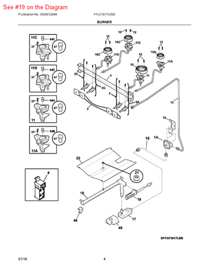 Picture of Frigidaire IGNITOR - Part# 316489408
