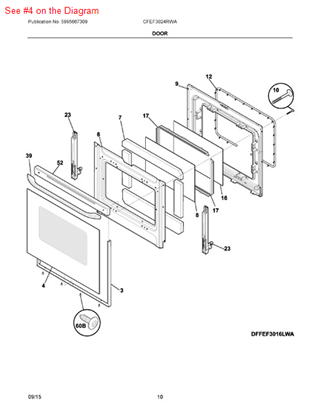 Picture of Frigidaire GLASS ASSEMBLY - Part# 316559102