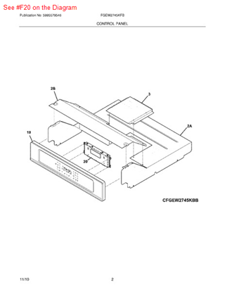 Picture of Frigidaire CONTROLLER - Part# 316560147