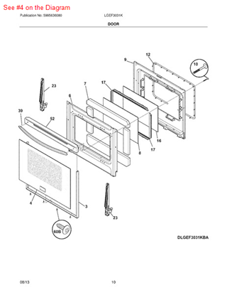 Picture of Frigidaire GLASS ASSEMBLY - Part# 316566408