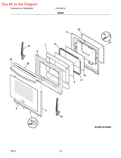 Picture of Frigidaire GLASS ASSEMBLY - Part# 316566408