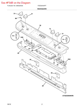 Picture of Frigidaire SWITCH - Part# 318191024