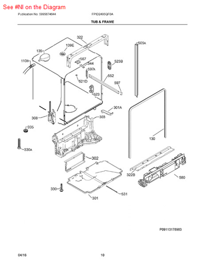 Picture of Frigidaire BUILT-IN - Part# 328655280