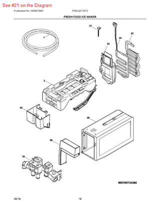 Picture of Frigidaire THERMOSTAT - Part# 808113301