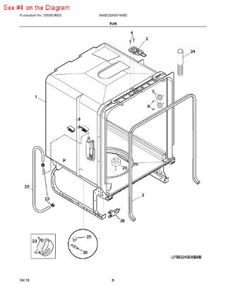 Picture of Frigidaire HEX HEAD SCREW - Part# 808326801