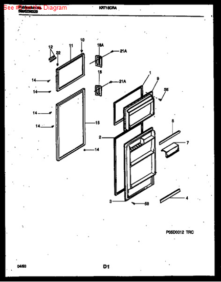 Picture of Frigidaire GASKET-REFR DOOR - Part# 5303297557