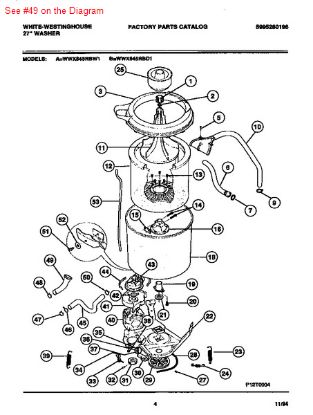 Picture of Frigidaire HOSE-PUMP TO TUB - Part# 5303931759
