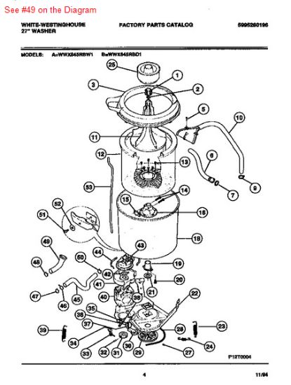 Picture of Frigidaire HOSE-PUMP TO TUB - Part# 5303931759