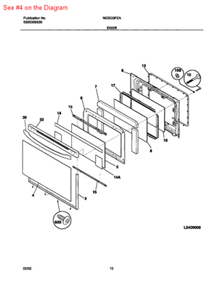 Picture of Frigidaire P1-GLASS (O/S1) - Part# 5303935200