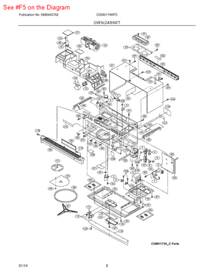 Picture of Frigidaire THERMAL CUTOUT - Part# 5304440023