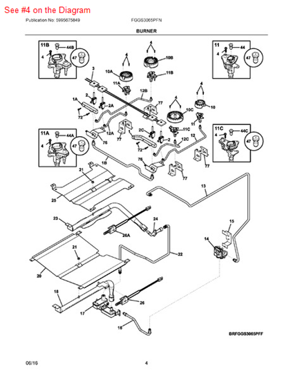 Picture of Frigidaire SCREW - Part# 5304472956