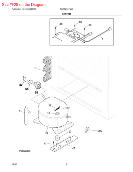 Picture of Frigidaire COMPRESSOR KIT - Part# 5304475102