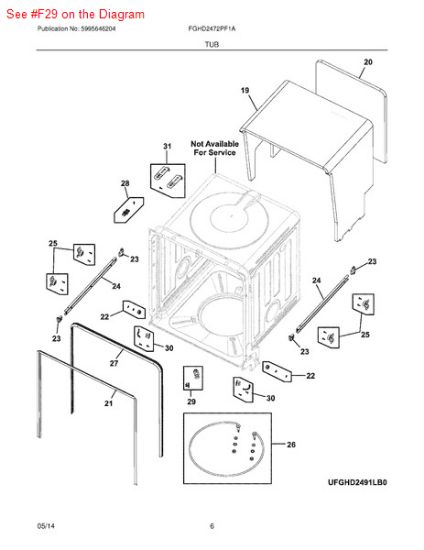 Picture of Frigidaire THERMOSTAT ASSEMBLY - Part# 5304475601