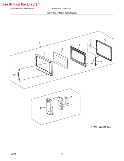 Picture of Frigidaire DOOR ASSEMBLY - Part# 5304477385